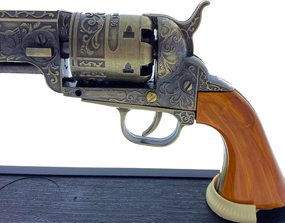 Rex Distributor KN 1200-AGN 13-inch US decorative revolver collectible with display stand