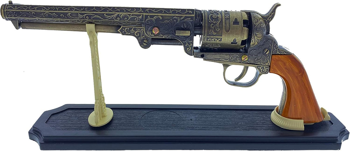 Rex Distributor KN 1200-AGN 13-inch US decorative revolver collectible with display stand