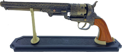Rex Distributor KN 1200-AGN 13-inch US decorative revolver collectible with display stand