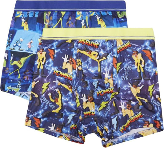 Men's Disney Powerline Eye to Eye Tour Goofy Movie 2 Pack Boxer Briefs - Blue