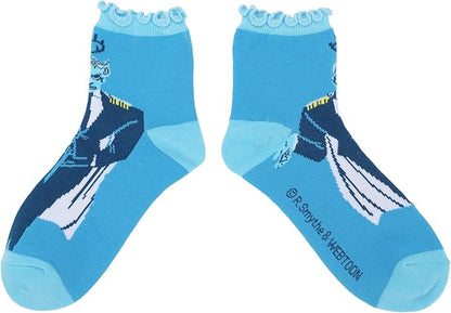 Lore Olympus Hades & Persephone Women’s 3-Pair Ruffle Casual Crew Socks, Multicolor, One Size