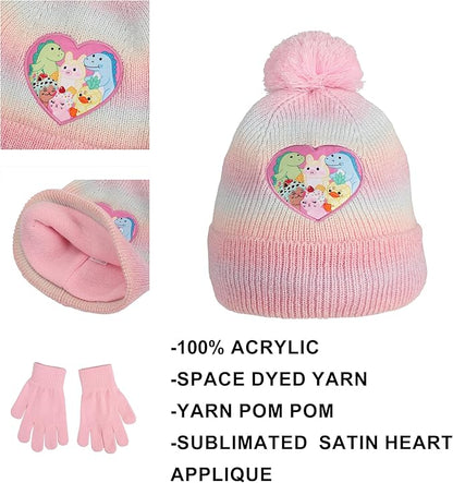 Moriah Elizabeth Youth Cuff Hat and Knit Gloves Cold Weather Set
