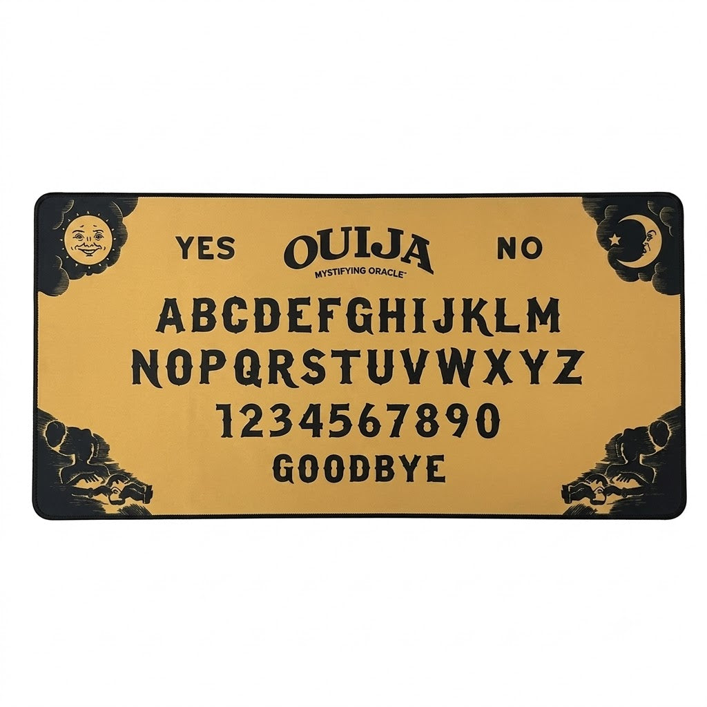 Large Desk Mat Ouija Board Extended Mousepad Non-Slip Rubber Stitched Edges