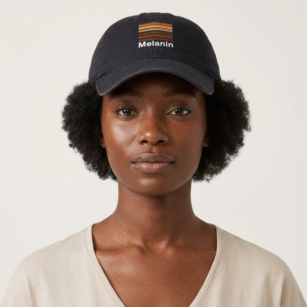 Adult Melanin Dad Baseball Hat