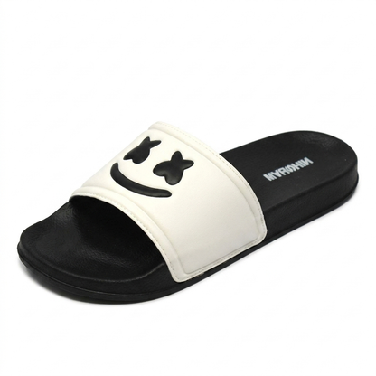 Adult Marshin Clothing Co Marshmello Smiley Face Slide Sandals