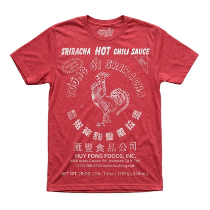 Men's Red Sriracha Sauce Graphic Tee T-Shirt