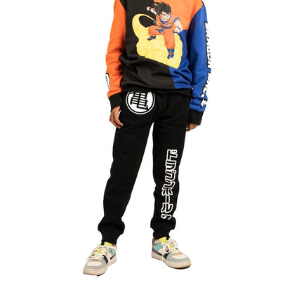 Dragon Ball Z Goku and Title Logo Oversized Graphic Youth Sweatshirt and Joggers 2-Piece Set