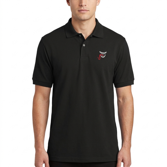 Men's Marvel Comics Venom Teeth and Tongue Polo Shirt