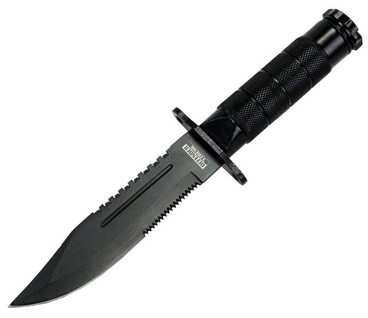 SH 9090-BK 8.5" Heavy Duty Black Mini Survival Knife with Sheath