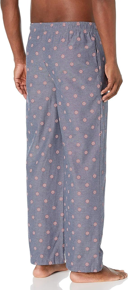 Men's Marvel Captain America Star Shield Men's Sleep Lounge Pajama Pants