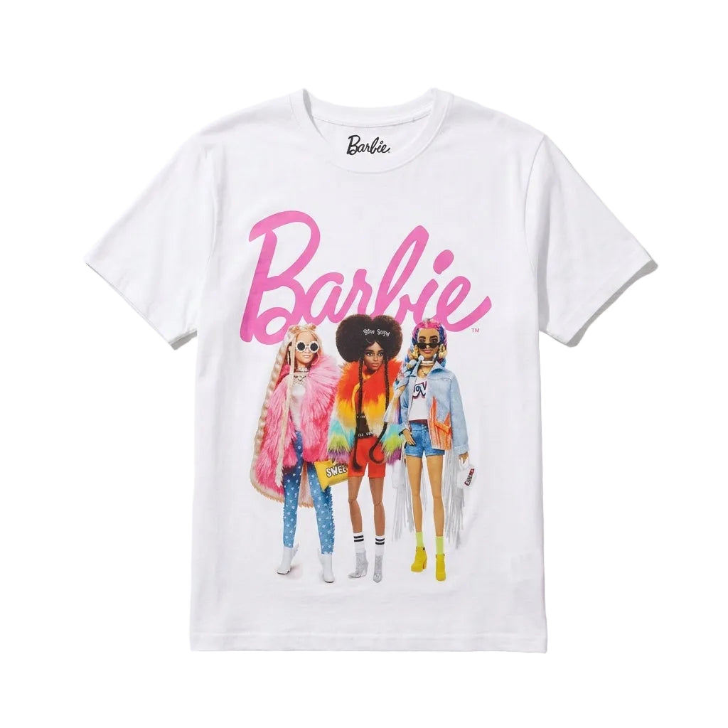 Women's Junior Barbie Shine Bright Dolls Graphic Tee T-Shirt
