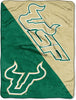 Northwest NCAA South Florida Bulls Micro Raschel Throw Blanket, 46" x 60", Halftone