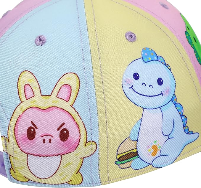 Moriah Elizabeth Animal Character Panels Youth Colorblock Traditional Adjustable Hat