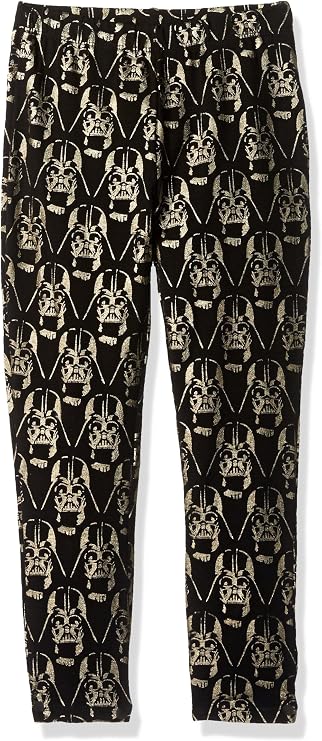 Girls Star Wars Darth Vader Legging Black & Gold