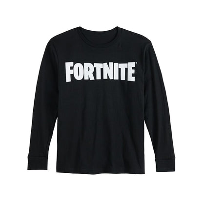 Men's Black Fortnite Classic Logo Long Sleeve Shirt
