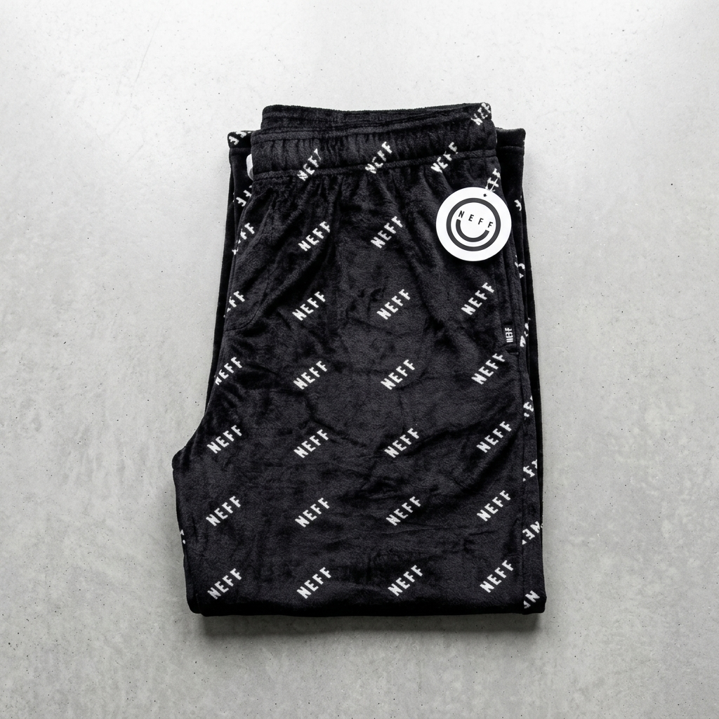 Men's Neff Black AOP Soft Sleep Pants