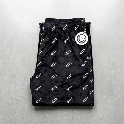 Men's Neff Black AOP Soft Sleep Pants
