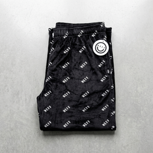 Men's Neff Black AOP Soft Sleep Pants