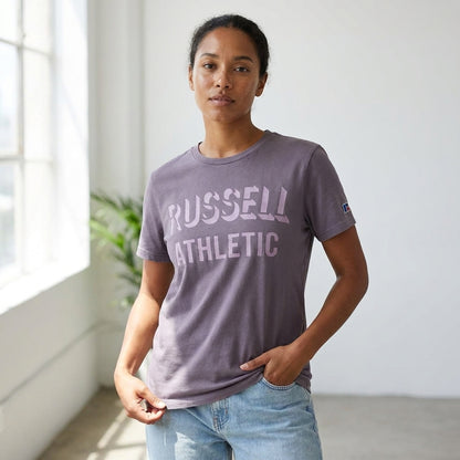 Women's Russell Athletic Purple Graphic T-Shirt