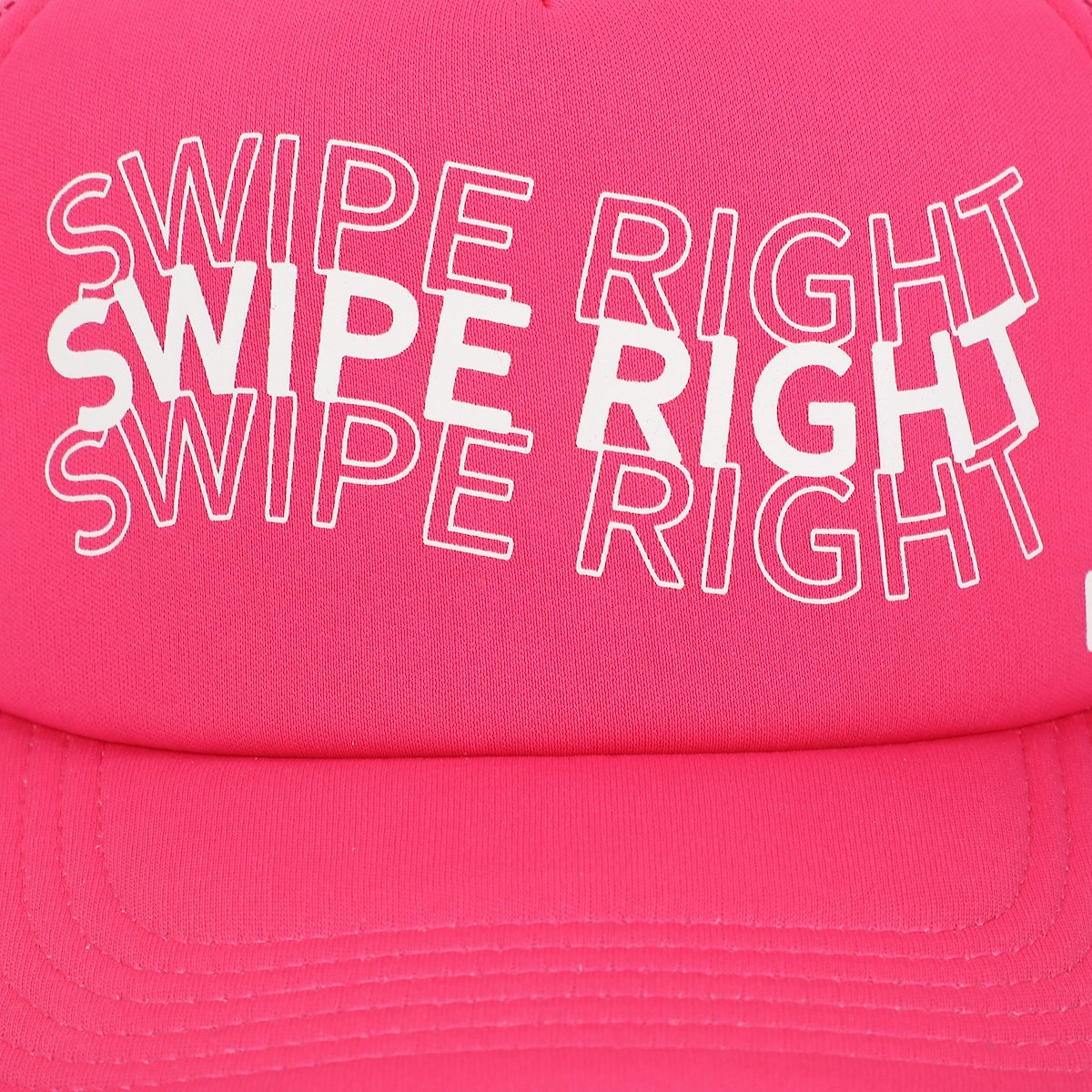 Valentine's Day Swipe Right Pink Foam Trucker Hat