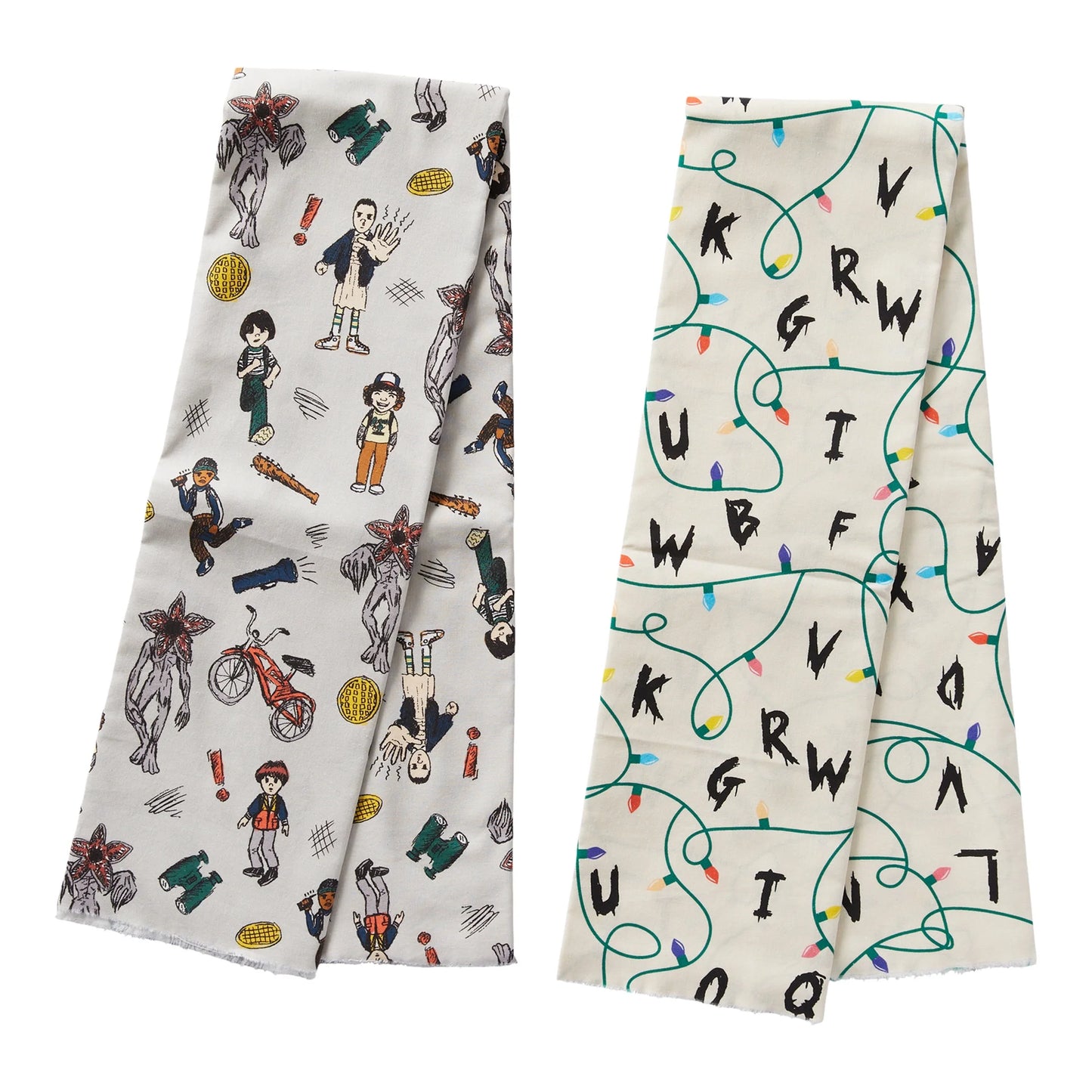 Netflix Stranger Things Cotton Fabric & Patch Diy Kit, 5 Patches And 2 Yards Of Fabric