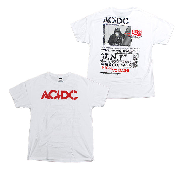 Men's White AC/DC High Voltage Graphic Tee T-Shirt – Rex Distributor, Inc. Wholesale Products T-shirts, Sporting goods,