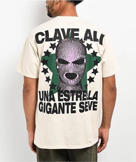 Men's $AD BOYZ by Junior H Clave Ali Cream T-Shirt