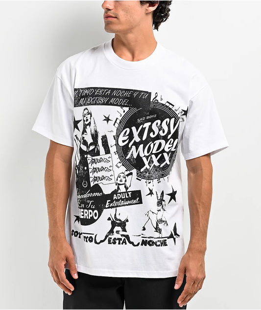 Men's $AD BOYZ by Junior H EXTSSY Model White T-Shirt