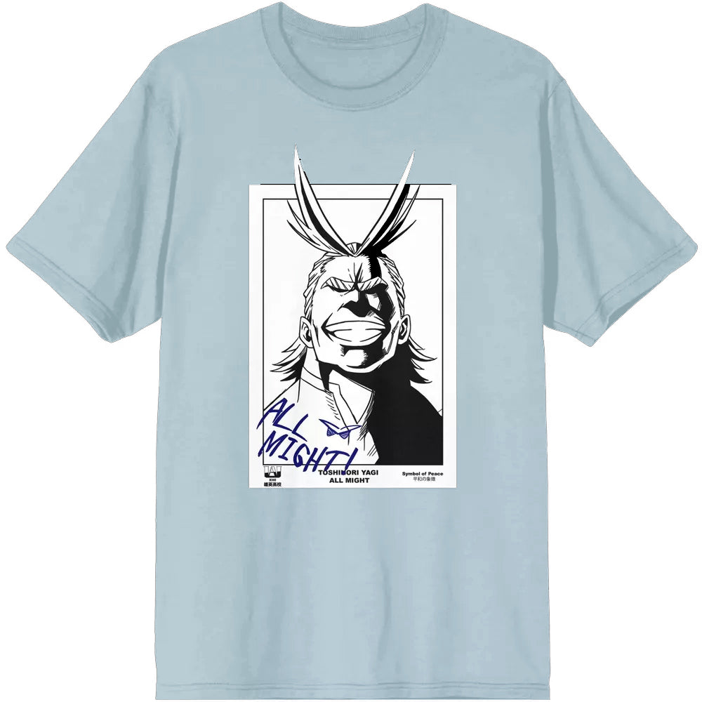 Men's All Might My Hero Academia Anime Cartoon Graphic Tee