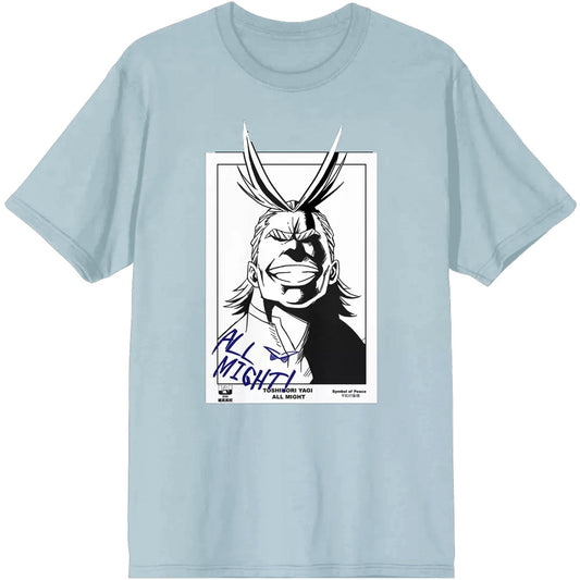 Men's All Might My Hero Academia Anime Cartoon Graphic Tee