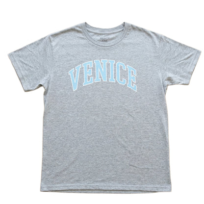 Women's juniors Venice graphic T-shirt by Mighty Fine featuring vibrant Venice-inspired artwork on a casual shirt.