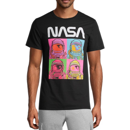 Men's NASA Pop Art Graphic Tee T-Shirt