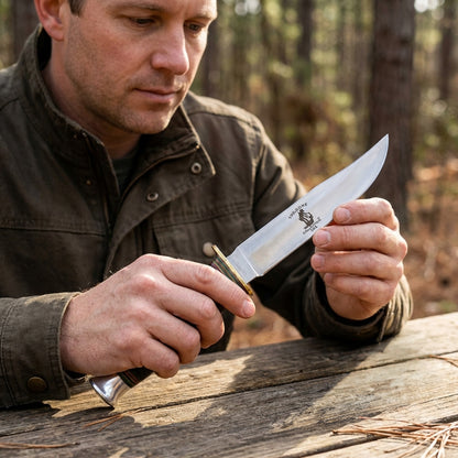 BC 815-RW 8.5" & 4.5" Bone Collector Rosewood Two Piece Hunting Knife Set with Leather Sheath