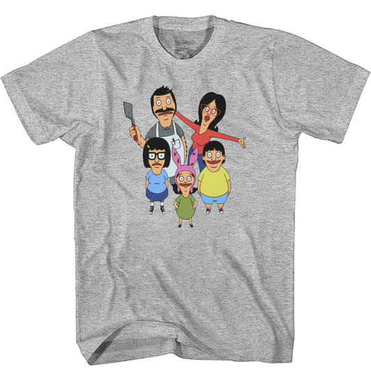 Men's Bob's Burgers Heather Grey Graphic Tee T-Shirt