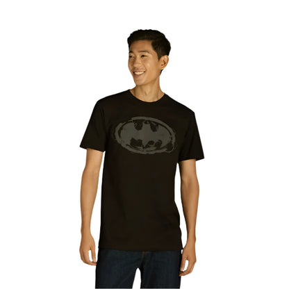 Men's Black Batman Logo Graphic Tee T-Shirt