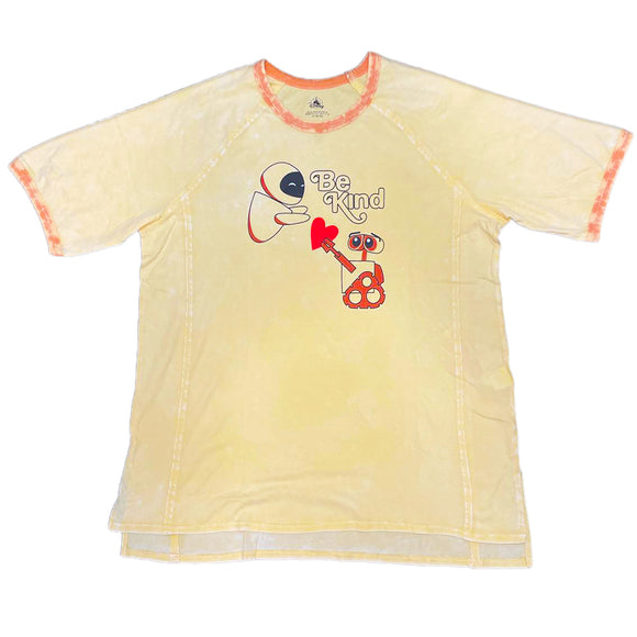 Adult Yellow Wash Be Kind Wall-e Raglan Sleeve Tee T-Shirt