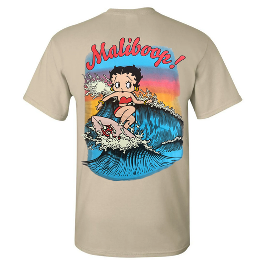 Men's Betty Boop Surfing Graphic Tee T-Shirt