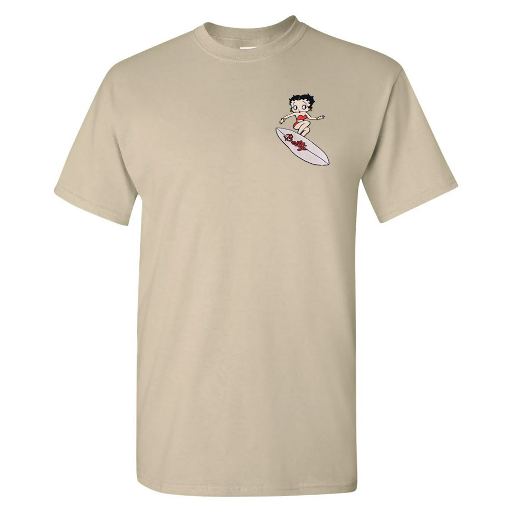Men's Betty Boop Surfing Graphic Tee T-Shirt