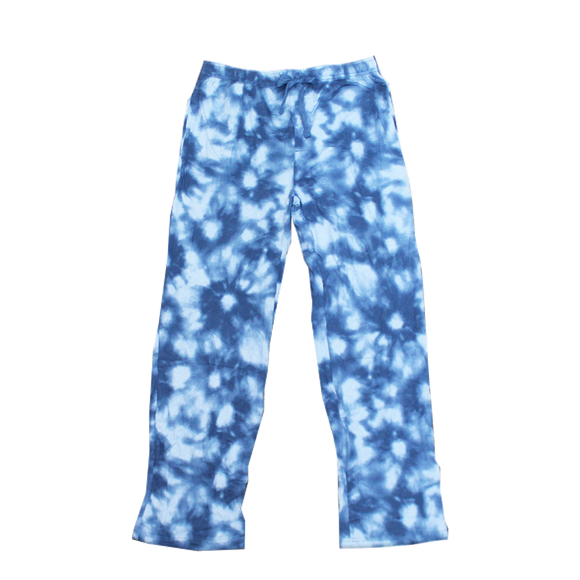Adults Blue & White Tie Dye Pajama Lounge Pants