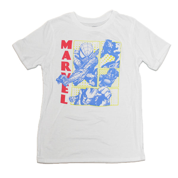 Boy's White Marvel Superheros Spider-Man Graphic Tee T-Shirt