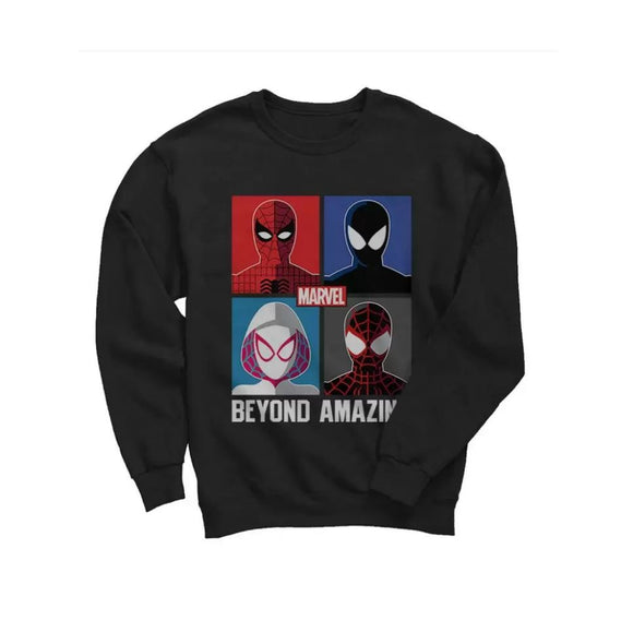 Boys' Black Marvel Spider-Man Sweatshirt Pullover