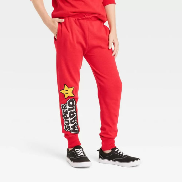 Boys' Nintendo Super Mario Jogger Pants Red