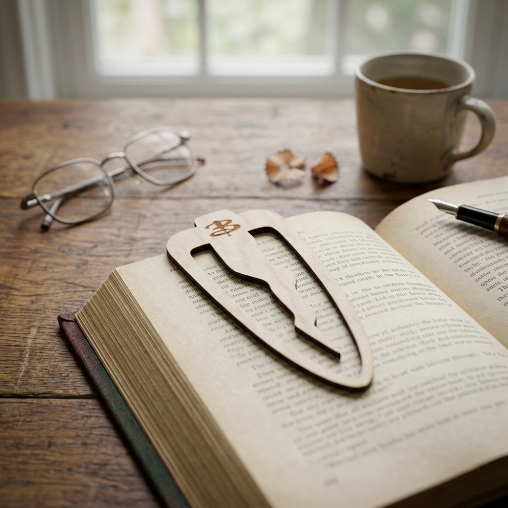 Buffy the Vampire Slayer Mr. Pointy bookmark from Loot Crate, featuring a detailed illustration of the iconic vampire slayer's stake.