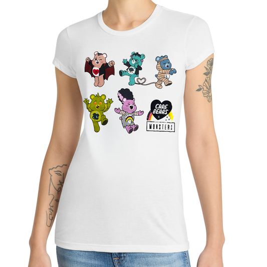 Women Junior's Care Bears Universal Monsters Collab Graphic Tee T-Shirt
