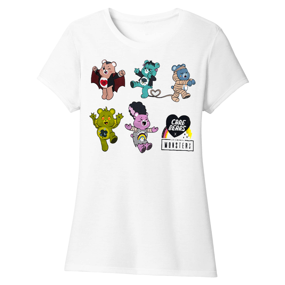 Women Junior's Care Bears Universal Monsters Collab Graphic Tee T-Shirt