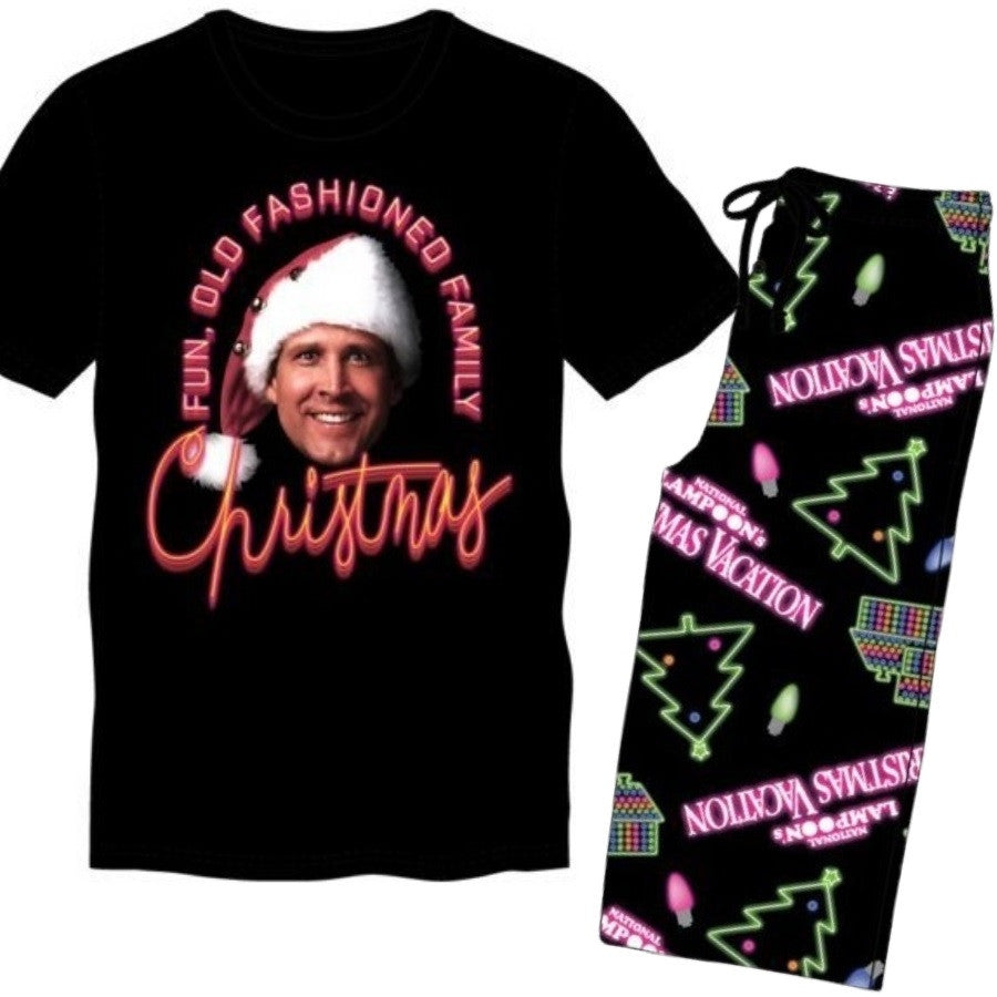 Men's Christmas Vacation Pajama Set T-Shirt & Pants Combo