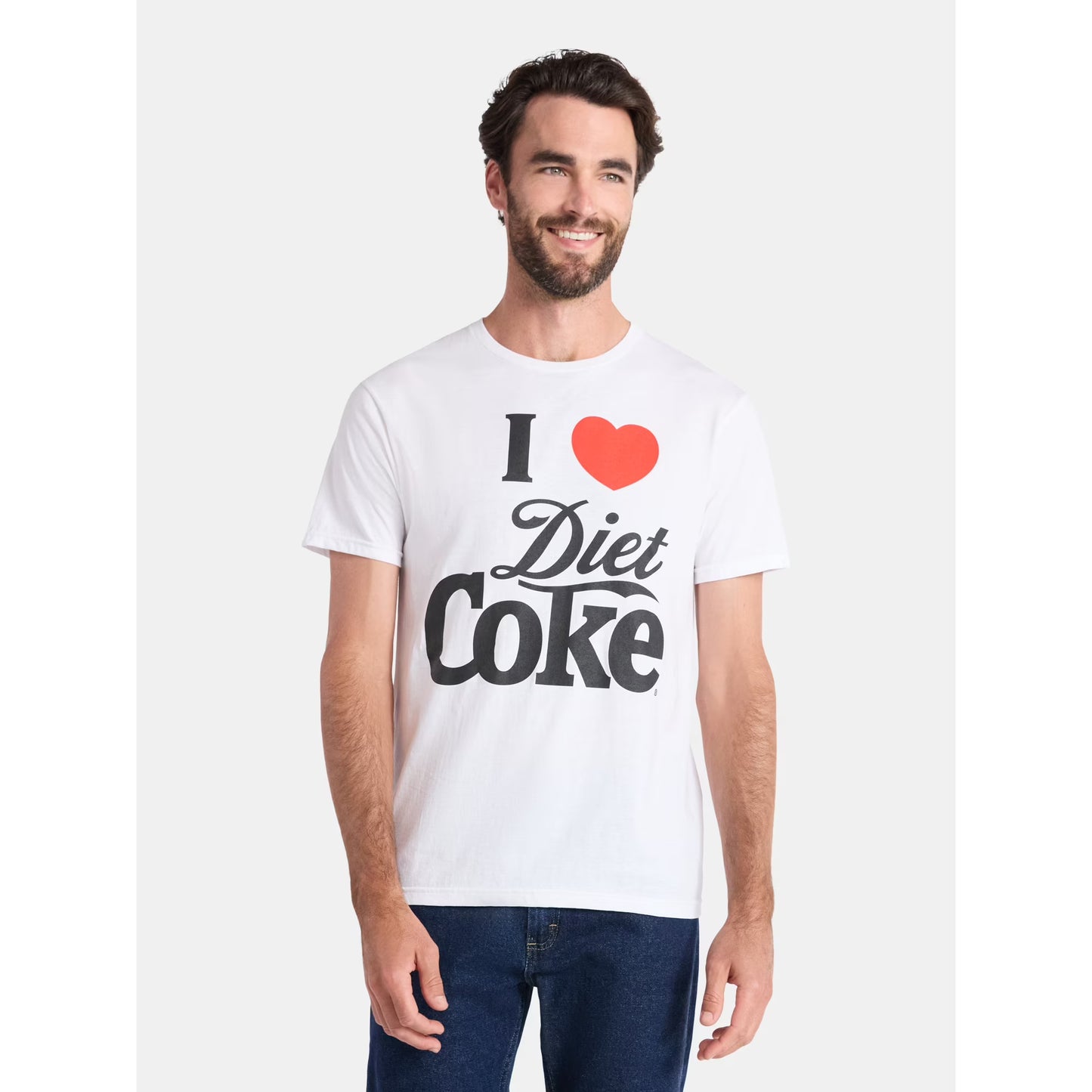 Men's I Heart Diet Coke Logo Graphic Tee T-Shirt