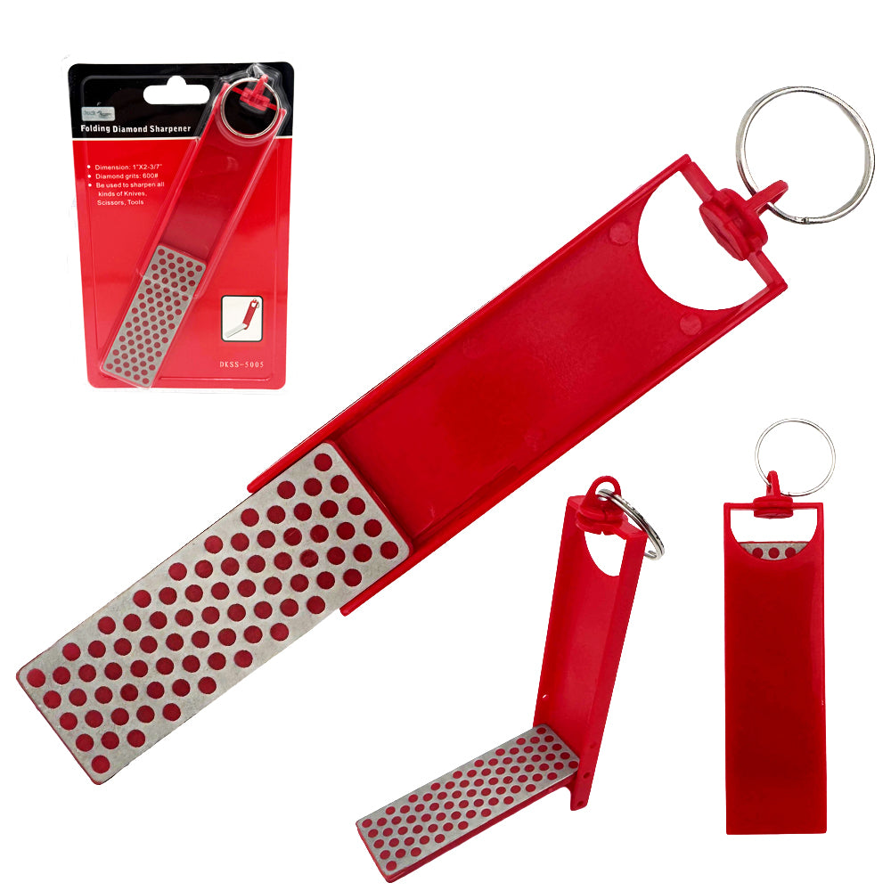 DKSS 5005 3" Folding Pocket Knife Sharpener with Key Ring
