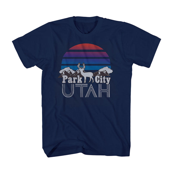 Men's Park City Utah Sunset Mountains Graphic T-Shirt
