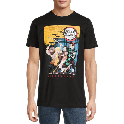 Men's Demon Slayer Graphic Short-Sleeve T-Shirt Tee